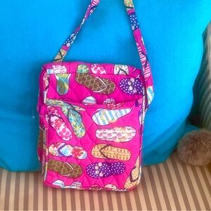 Darling over the shoulder print bag!!! Lite and festive! NWOTs.